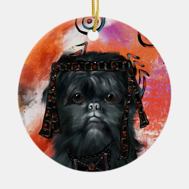 Décoration En Céramique Affenpinscher  (Devant)