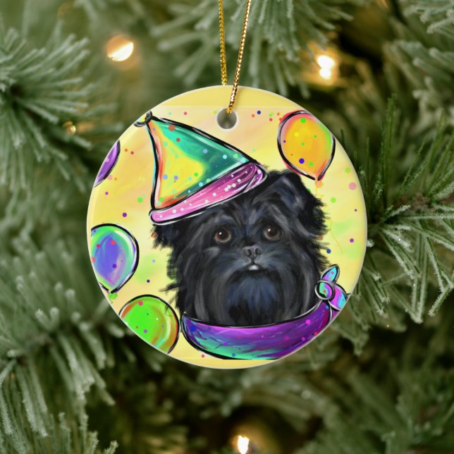 Décoration En Céramique Affenpinscher (Arbre)