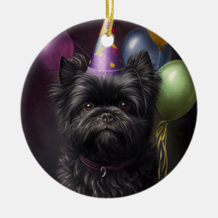 Décoration En Céramique Affenpinscher Chien Ballons d'anniversaire