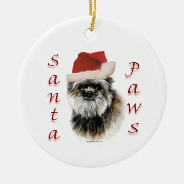 Décoration En Céramique Affenpinscher Père Noël Paws (Devant)