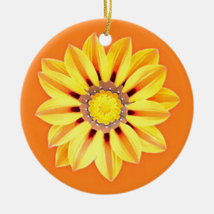 Décoration En Céramique African Daisy / Gazania - Orange and Yellow