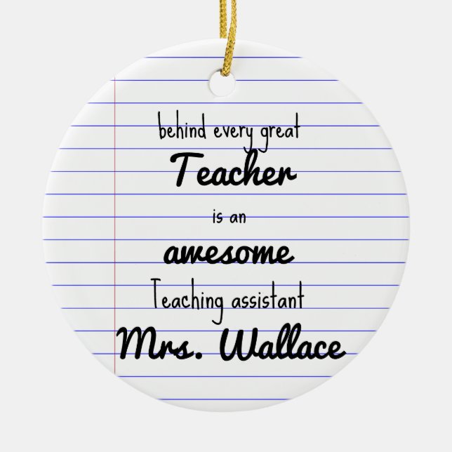 Décoration En Céramique aide aux enseignants sac fourre-tout assistant d'e (Devant)