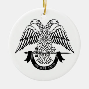 Décoration En Céramique Aigle à deux têtes comme symbole maçonnique