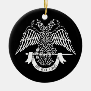 Décoration En Céramique Aigle à deux têtes comme symbole maçonnique