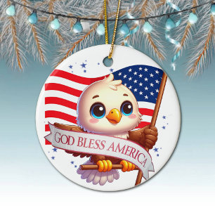 Décoration En Céramique Aigle américain drapeau USA Cadeau pour Patriote �