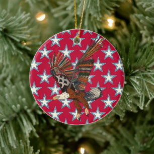 Décoration En Céramique aigle américain rouge
