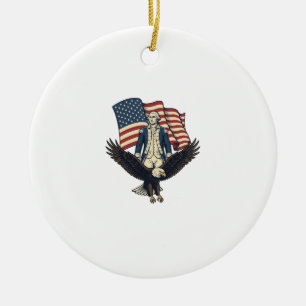 Décoration En Céramique Aigle Patriotique et Général Colonial Vintage Vect