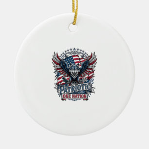 Décoration En Céramique Aigle Patriotique Loup Hybride Animal Hybride Patr