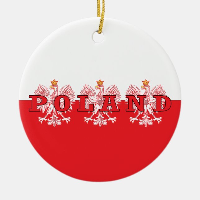 Décoration En Céramique Aigles rouges de Pologne (Devant)