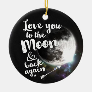 Décoration En Céramique Aimez-vous à la lune et au dos encore • Concept