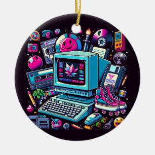 Décoration En Céramique Aire de jeu Retro Tech : une nostalgique Odyssée d