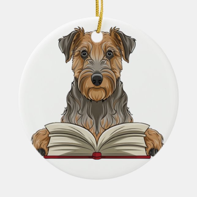 Décoration En Céramique airedale terrier (Devant)