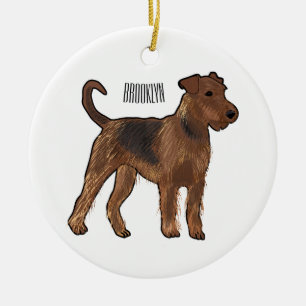 Décoration En Céramique Airedale terrier dog cartoon