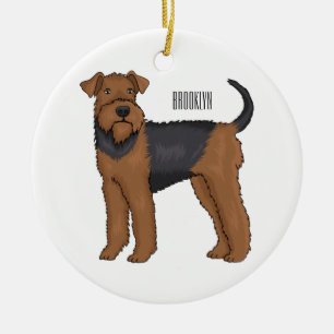 Décoration En Céramique Airedale terrier dog cartoon