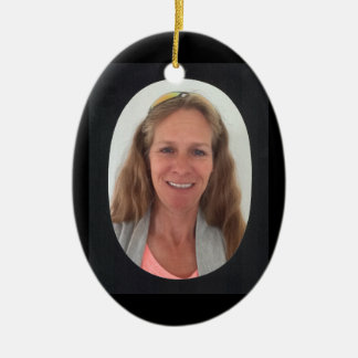 Décoration En Céramique Ajouter un cadre ovale noir photo