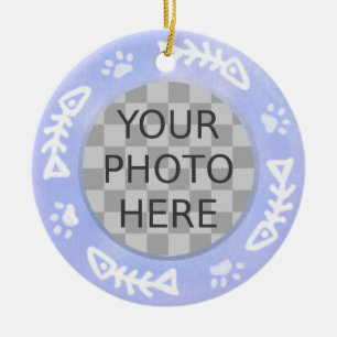 Décoration En Céramique Ajoutez la photo de votre chat : Poisson et emprei