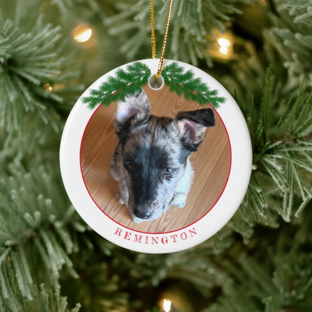 Décoration En Céramique Ajoutez votre adorable photo personnalisée avec ch (Arbre)