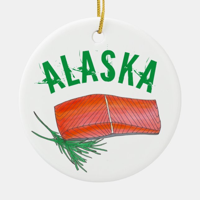 Décoration En Céramique Alaksan Saumon Seafood Restaurant Fishmonteur Chef (Devant)