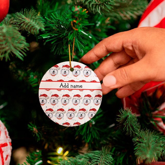 Décoration En Céramique Alaskan Malamute Chien race Étoiles de Noël (Créateur téléchargé)