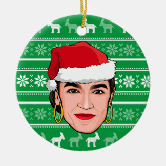 Décoration En Céramique Alexandria Ocasio-Cortez (AOC) Noël
