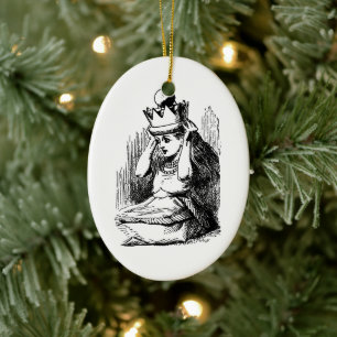 Décoration En Céramique Alice au pays des merveilles vintage, Alice avec l