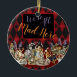 Décoration En Céramique Alice Aventures avec le Chat de Cheshire Fou du Pa<br><div class="desc">Ce nouveau design coloré est basé sur les dessins classiques originaux des Aventures d'Alice au Pays des Merveilles, datant des années 1800, montrant la folle fête du thé avec Alice, le Chapelier Fou, le Chat de Cheshire et le Lapin Blanc ainsi que divers personnages originaux. Tiré des Aventures d'Alice au...</div>