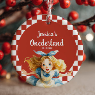 Décoration En Céramique Alice rouge dans ONEDERLAND Photo de premier Noël
