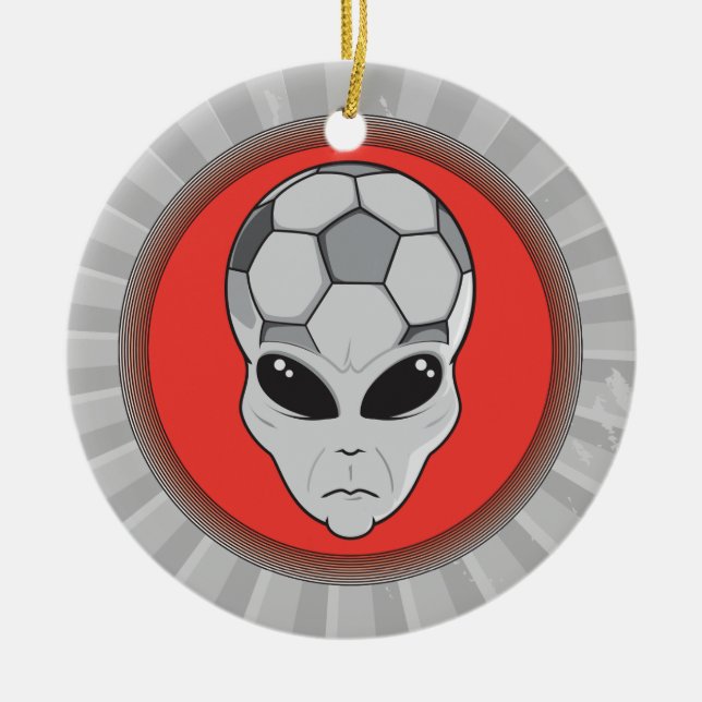Décoration En Céramique alien de soccer (Devant)