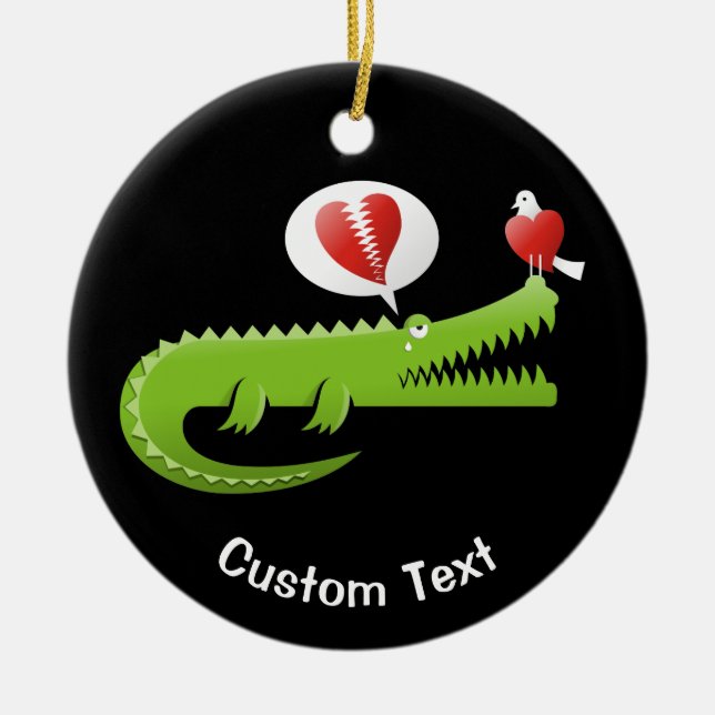 Décoration En Céramique Alligator dans l'Ornament en céramique Amour (Devant)