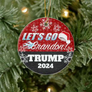 Décoration En Céramique Allons voir Brandon Trump 2024 Ornament