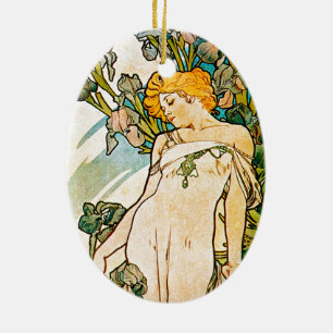 Décoration En Céramique Alphonse Mucha - Iris WB
