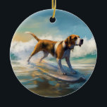 Décoration En Céramique American Engligh Foxhound Beach Surfing Paining<br><div class="desc">Plongez dans le monde ludique de l'aventure canine avec cette peinture captivante. Un chien en ébullition se rend aux vagues, chevauchant habilement le surf sur une plage baisée par le soleil. L'oeuvre d'art vibrante capte magnifiquement l'essence de l'excitation au bord de la plage tandis que le chien court sans crainte...</div>
