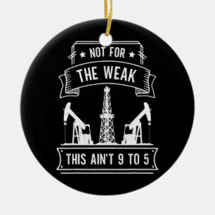 Décoration En Céramique American Flag Oilfield Worker Papa Drill Oil