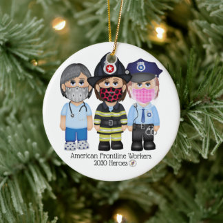 Décoration En Céramique American Frontline Fighters 2 femmes
