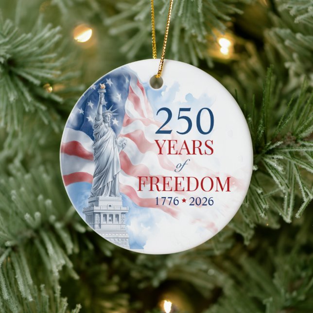 Décoration En Céramique America's Semiquincentennial 250 Years Freedom (Arbre)