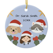 Amis personnalisés de vétérinaire de Noël