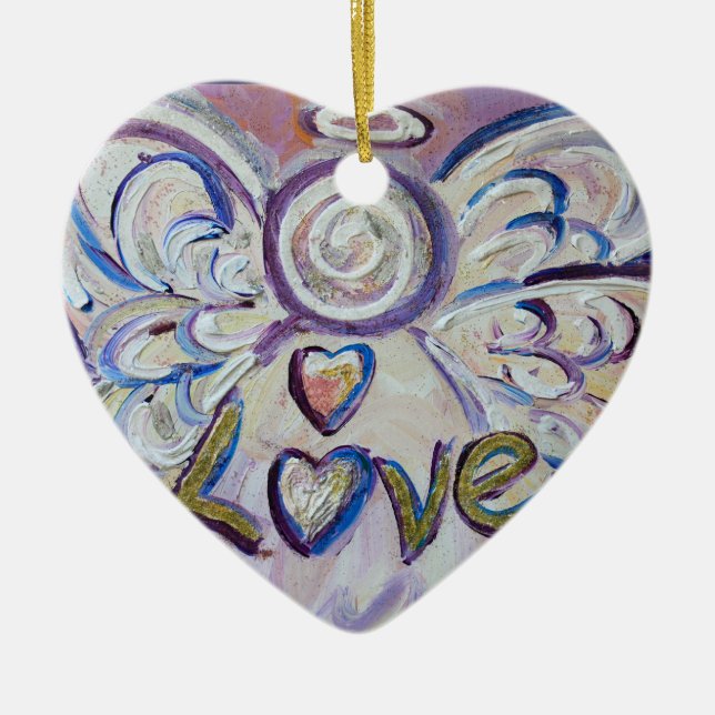 Décoration En Céramique Amour Ange Parole Art Cadeau (Devant)