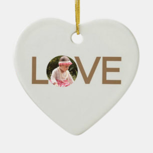 Décoration En Céramique Amour customisé Bébé Photo Coeur en forme d'orneme
