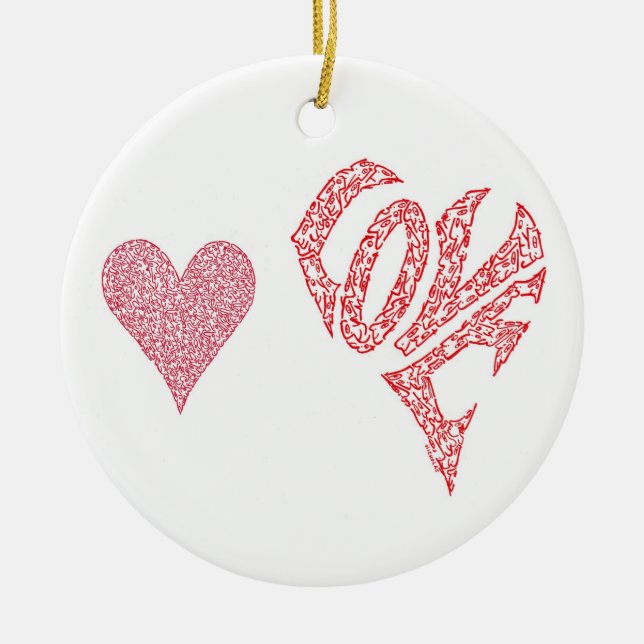 DÉCORATION EN CÉRAMIQUE AMOUR D'AMOUR (Devant)