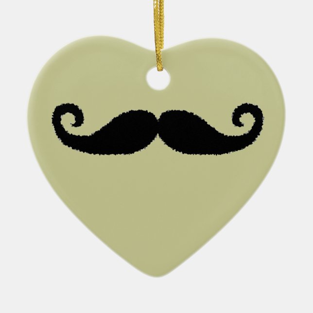 Décoration En Céramique Amour de moustache (Devant)