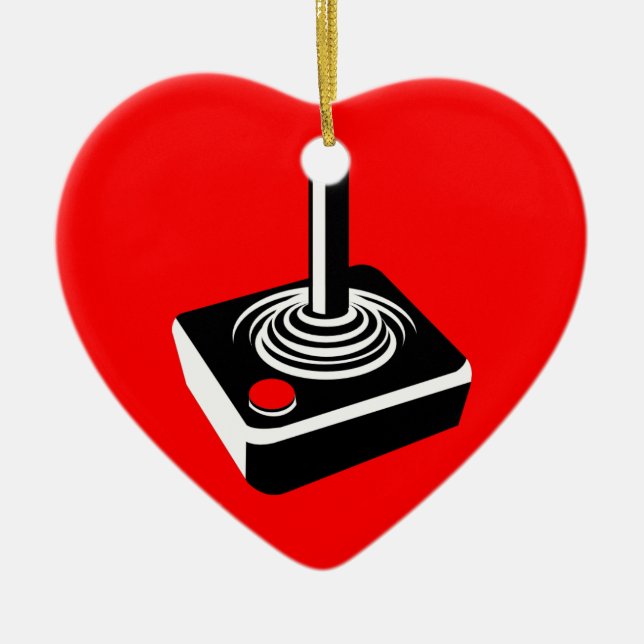 Décoration En Céramique Amour du jeu de la vieille école (Devant)