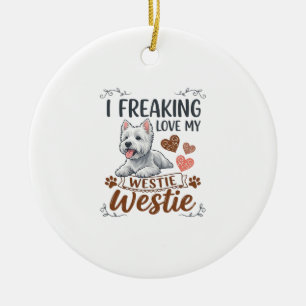 Décoration En Céramique Amour fou pour les cœurs et les pattes de chien We