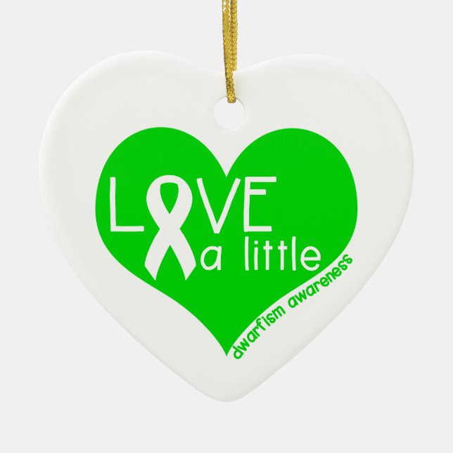 Décoration En Céramique Amour Un Peu Nwarfisme L'Ornament De Sensibilisati (Devant)