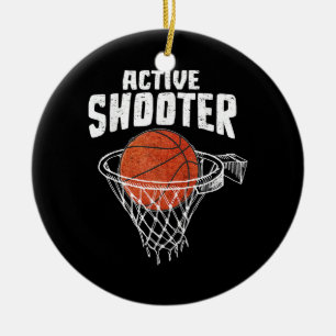 Décoration En Céramique Amoureux de basket-ball tireur actif Hommes Femmes