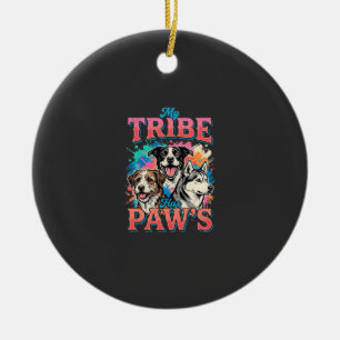 Décoration En Céramique Amoureux des chiens Ma tribu a des pattes