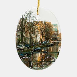 Décoration En Céramique Amsterdam Bicicle