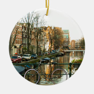 Décoration En Céramique Amsterdam Bicicle