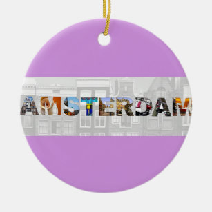 Décoration En Céramique Amsterdam Pays-Bas Canal Homes Photos de Voyage
