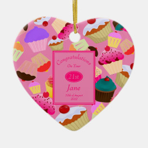 Décoration En Céramique Amusement, petit gâteau rose lumineux tout cadeau