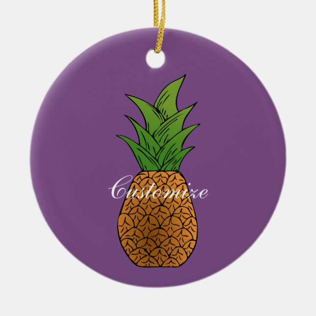 Décoration En Céramique Ananas Thunder_Cove (Devant)